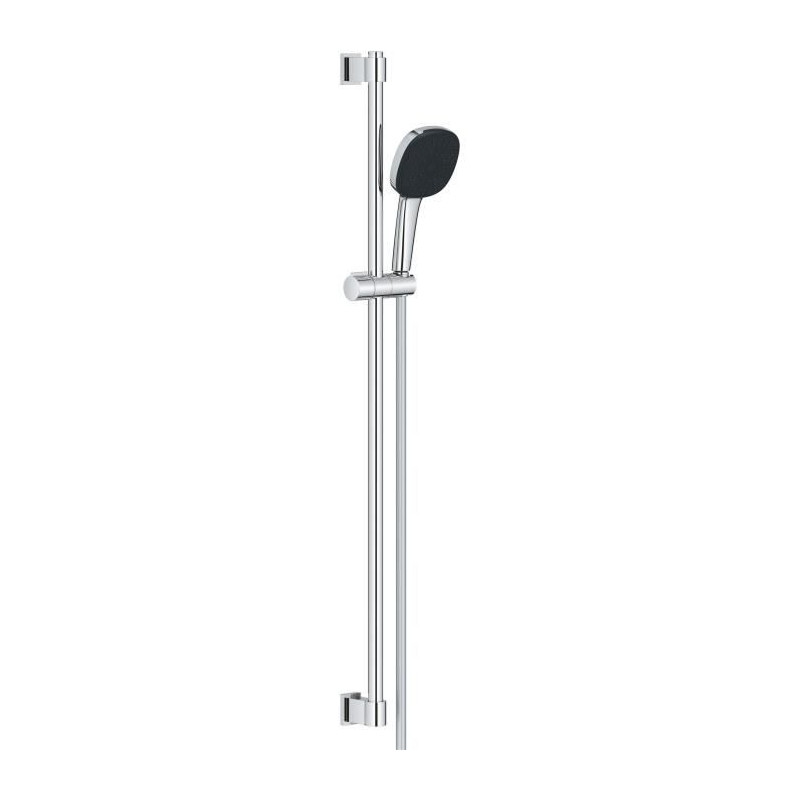 Ensemble de douche avec pommeau 3 jets, barre 90cm et flexible - GROHE Vitalio Comfort 110 26932001 - Economie d'eau - Chromé