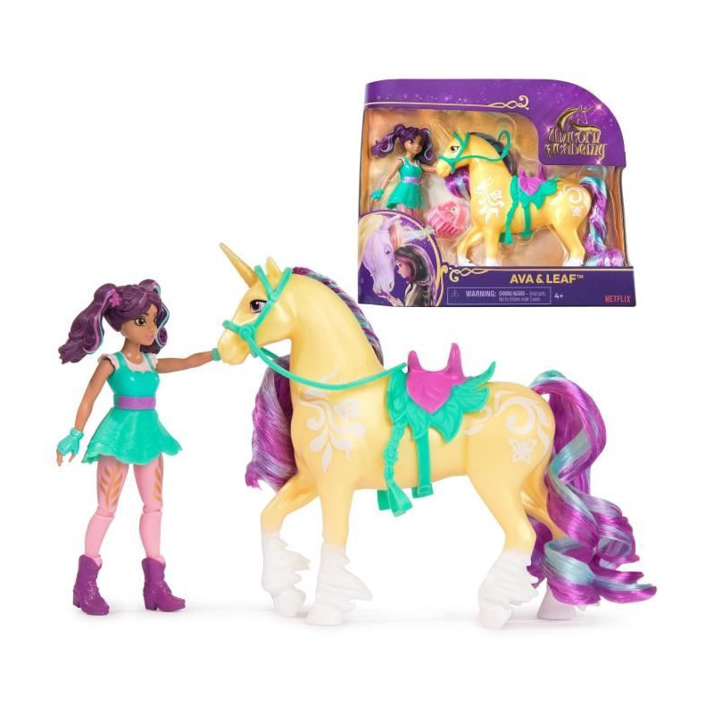 SPIN MASTER COFFRET LICORNE ET POUPEE LEAF ET AVA Unicorn Academy