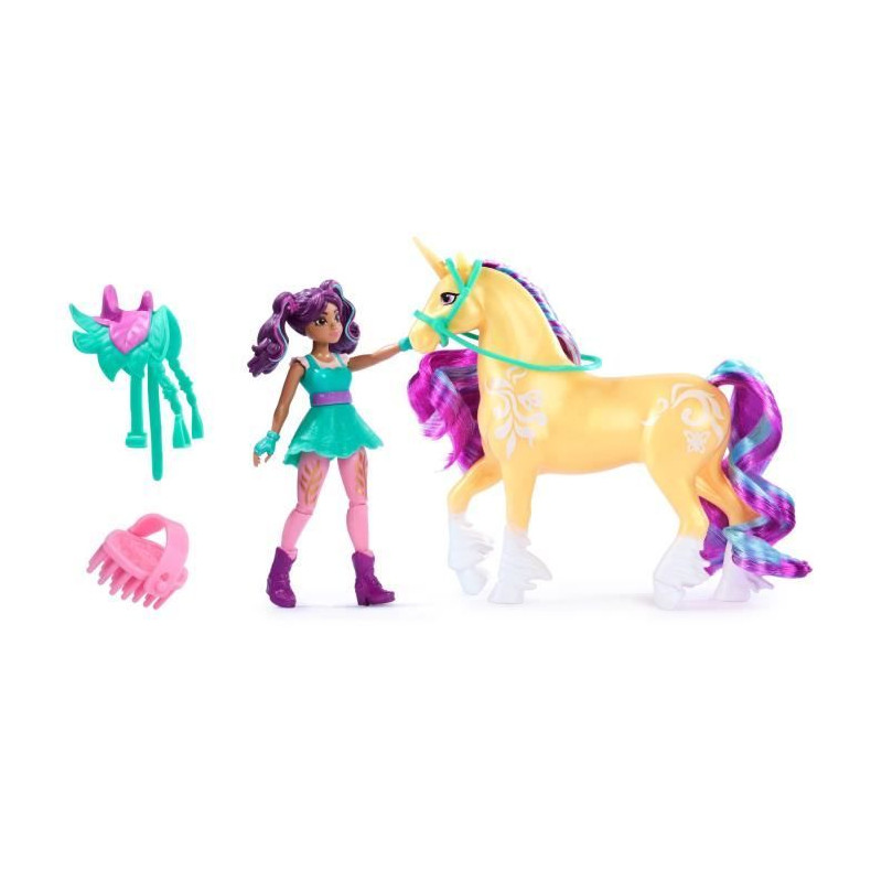 SPIN MASTER COFFRET LICORNE ET POUPEE LEAF ET AVA Unicorn Academy