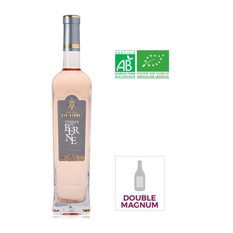 Château de Berne Côtes de Provence - Vin rosé de Provence - Bio - 3L