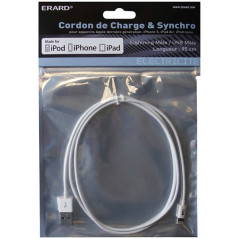 ERARD Cordon USB 2.0 A M/Lightning M - 480 Mbps - 2.4A - licence Apple MFI - ERARD - 8335