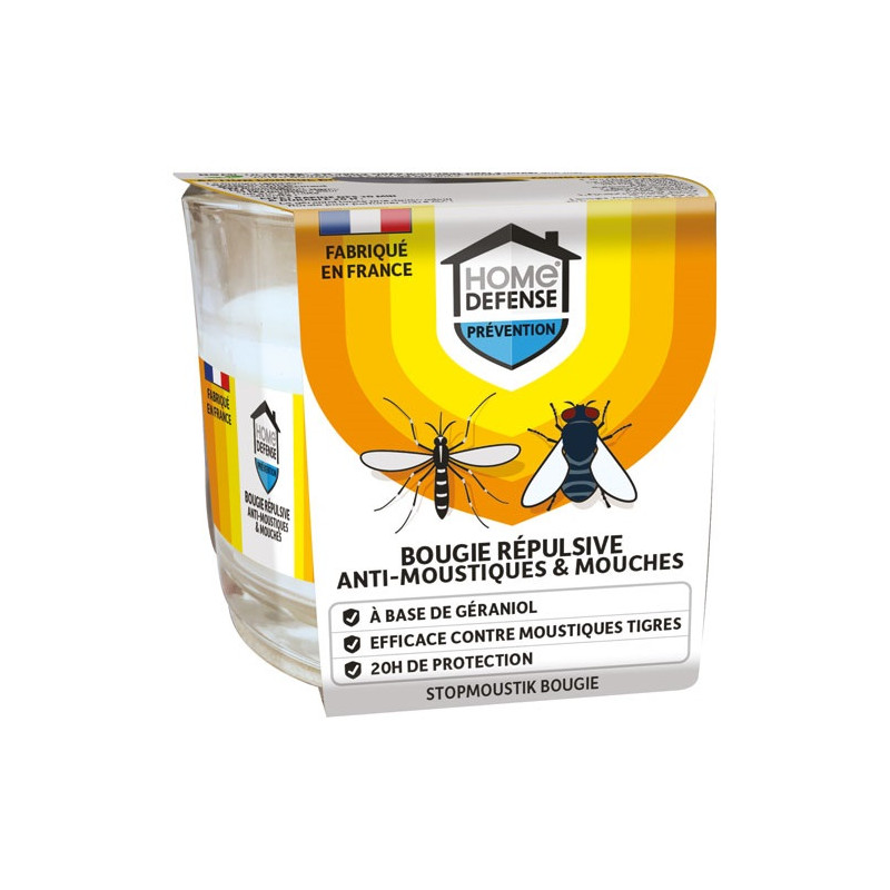 BOUGIE REPULS.MOUSTI.MOUCH.90G HOME DEFENSE - HDBOUGIE