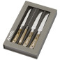 ACHILLE COFFRET 4 COUTEAUX STEAK BOIS DE PAKKA AMEFA - 255015MB02BR4