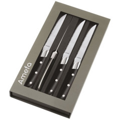 Amefa  ACHILLE COFFRET 4 COUTEAUX STEAK ABS NOIR AMEFA - 2550A1MB02BR4