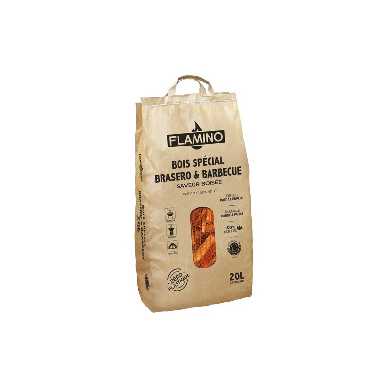 BOIS SPECIAL BRASERO ET BARBECUE 20L FLAMINO - 2555