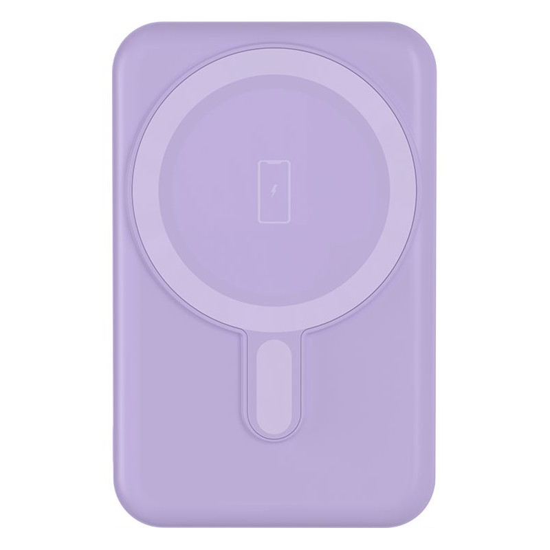 Batterie externe BigBen Connected MagSafe 5000 mAh Magnet USB A+C 10 W Violet