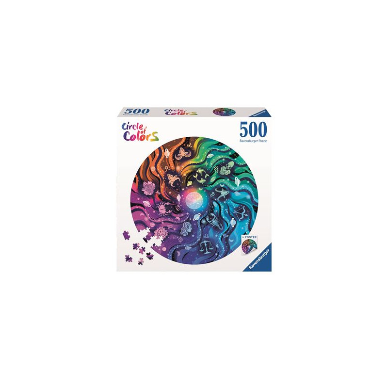 Puzzle rond Ravensburger Astrologie Circle of Colors 500 pièces