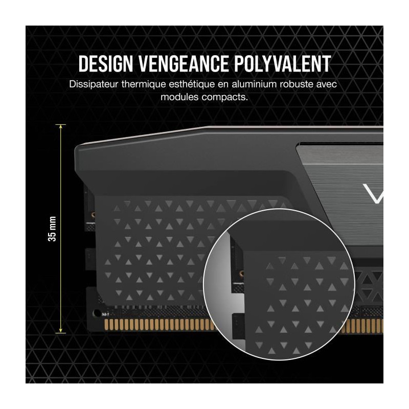 CORSAIR Vengeance 32GB 2x16GB - DDR5 4800MHz - CAS40 - Black (CMK32GX5M2A4800C40)