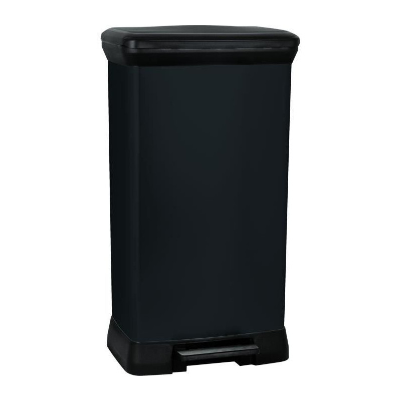 CURVER Poubelle de cuisine a pédale - 50 L - Noir