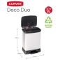 Curver Poubelle duo a pédale Deco 28 L Argenté 240638