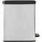 Poubelle Slim - SLIM BIN - CURVER - 25L - Design compact - 41 x 27 x 55 cm - Gris métallisé