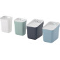 Lot de 4 Poubelles - READY TO COLLECT - CURVER - 2 x 10 L + 2 x 20 L - Blanc/Vert/Bleu/Gris