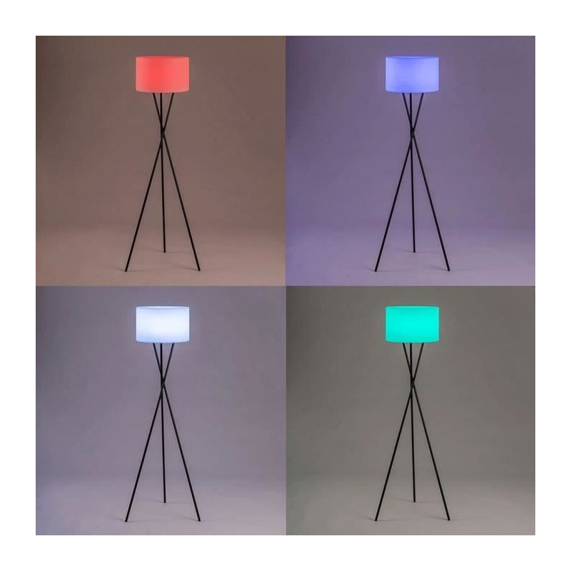 Lampadaire sans fil - LUMISKY - TAMBOURY - H150 cm - LED multicolore dimmable