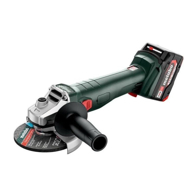 Meuleuse d'angle sans fil - METABO - W 18 L 9-125 - 18 V - MetaBOX 165 L