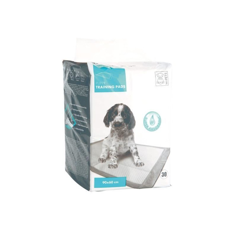 MPETS Tapis éducateur PUPPY TRAINING PADS - Pour chiot - 30pcs - Blanc