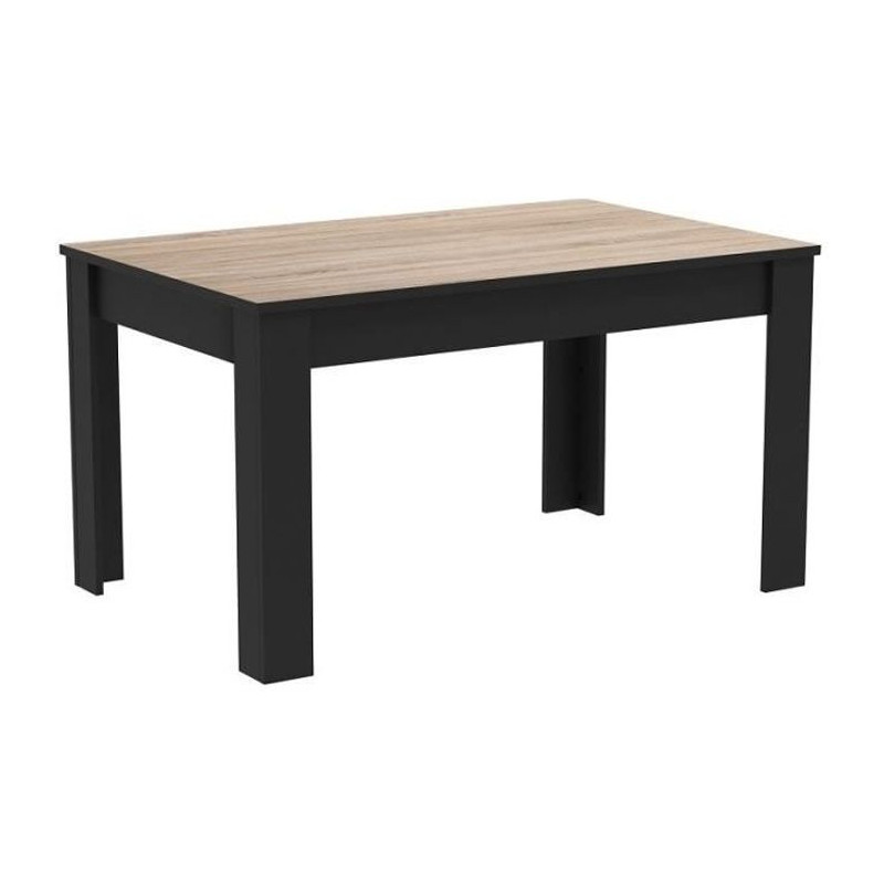 DEMEYERE Table a manger - Décor chene brossé - WAYNE - L 138,4 x P 90 x H 77,1 cm