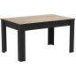 DEMEYERE Table a manger - Décor chene brossé - WAYNE - L 138,4 x P 90 x H 77,1 cm