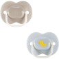 Sucettes - TOMMEE TIPPEE - ANYTIME - 6-18 mois - Lot de 2 sucettes symétriques sans BPA - Capsule de stérilisation réutilisab