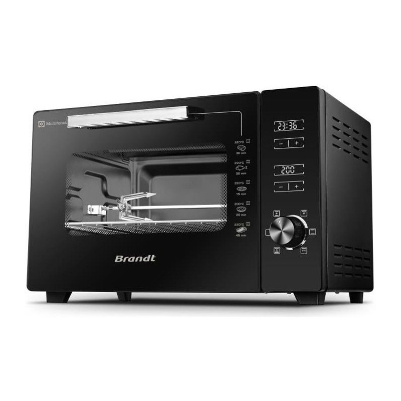 BRANDT - FC406MHB - Mini four 40L - Dimensions plat : 29*38 cm - Réglage de la température: 40 ? a 220 ?