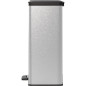 Poubelle Rectangle - DECO BIN - CURVER - 65L - Design moderne - 49 x 29 x 61 cm - Gris métallisé