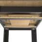 Table extensible - CRAFT - Rectangulaire - Décor mélamine chene hamilton et noir mat - 6 places - 160 / 200 x 90 cm - DEMEYERE