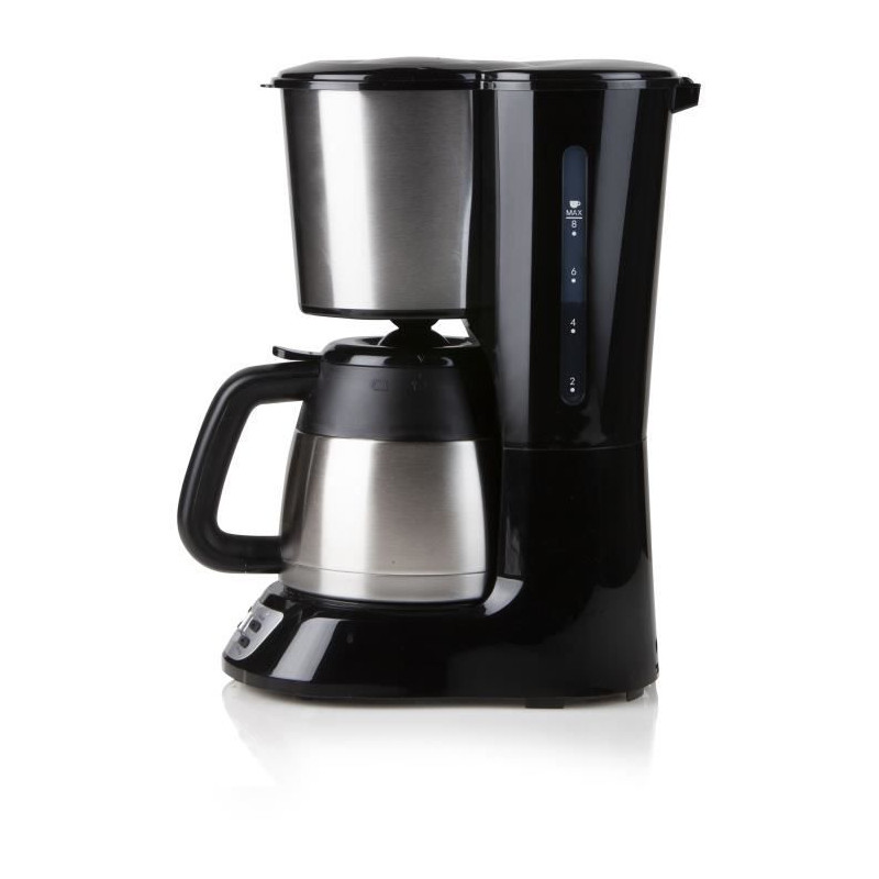 Cafetiere filtre - DOMO - DO709K - 1000 W - 1 L - 8 tasses - Ecran LCD - Minuteur 24 h - Acier inoxydable