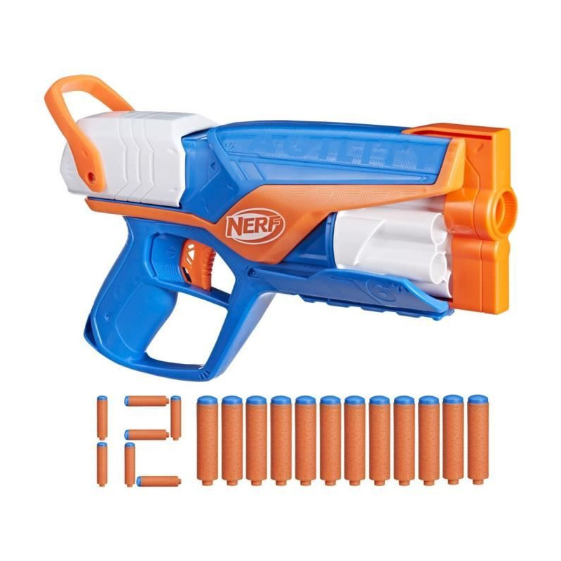 NERF blaster Agility N Series, 12 fléchettes Nerf N1 uniquement pour les blasters Nerf N Series, barillet 6 fléchettes, jeux d