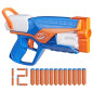 NERF blaster Agility N Series, 12 fléchettes Nerf N1 uniquement pour les blasters Nerf N Series, barillet 6 fléchettes, jeux d