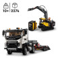 LEGO Technic 42175 Camion Volvo FMX et Pelleteuse Électrique EC230 - Set de Véhicule