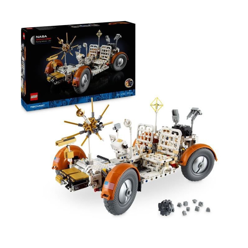 LEGO Technic 42182 Véhicule d'Exploration Lunaire NASA Apollo - LRV Rover Spatial Adultes