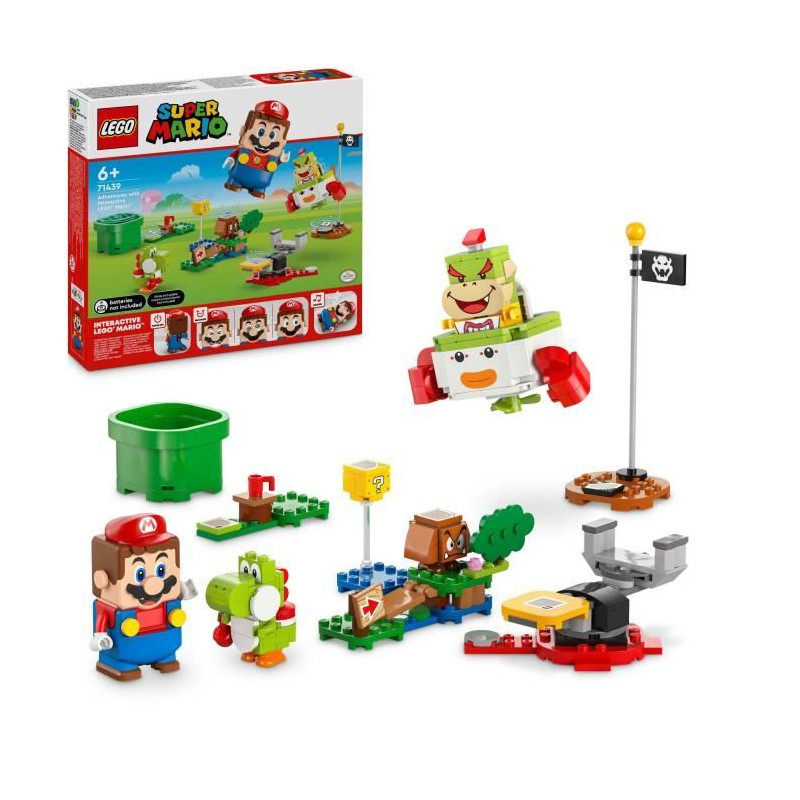 LEGO Super Mario 71439 Les Aventures de LEGO Mario Interactif - Set véhicule et Yoshi