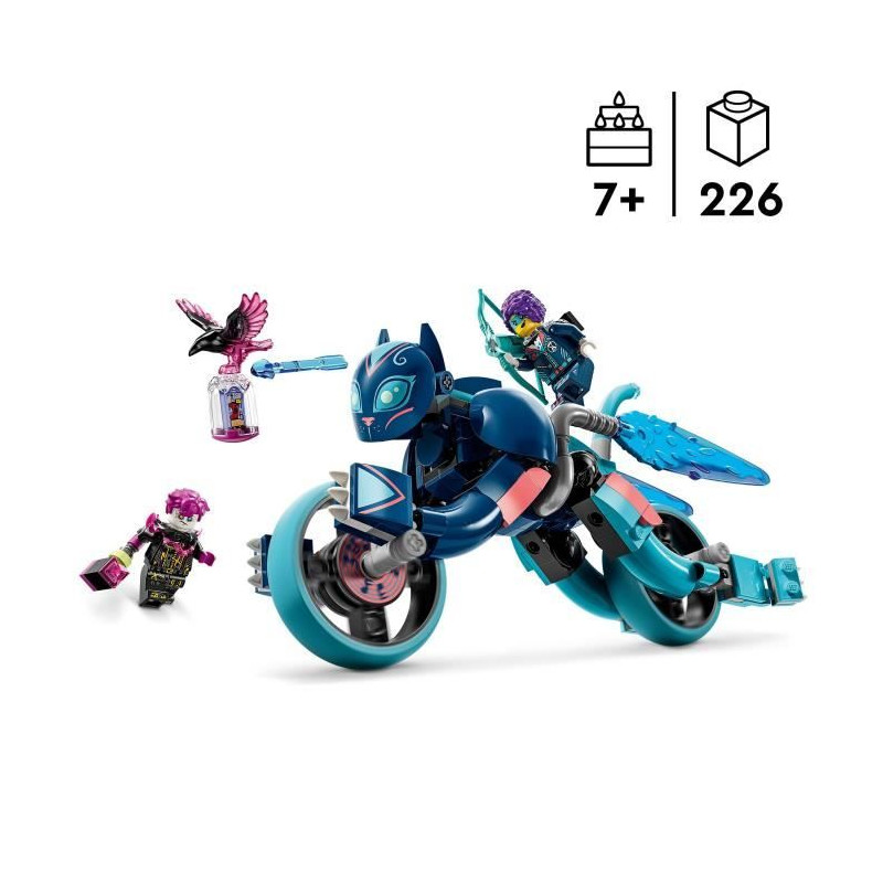 LEGO DREAMZzz 71479 Le Chat-moto de Zoey - Set d'Animal - Moto pour Enfants et Figurines