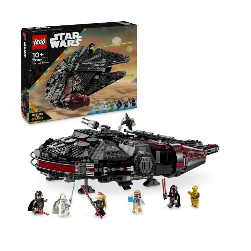 LEGO Star Wars 75389 Le Faucon Noir - Véhicule a Construire pour Enfants - Cadeau