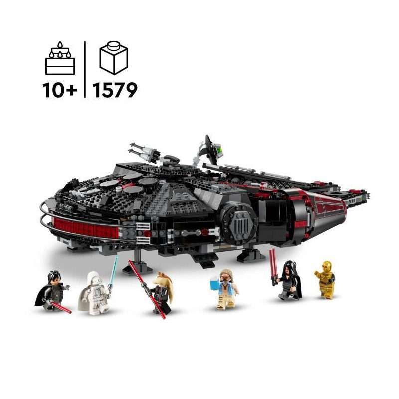 LEGO Star Wars 75389 Le Faucon Noir - Véhicule a Construire pour Enfants - Cadeau