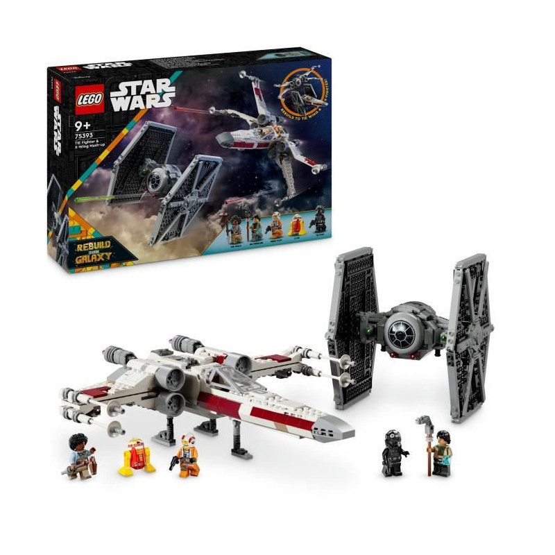 LEGO Star Wars 75393 TIE Fighter et X-Wing a Combiner - Maquette a Construire