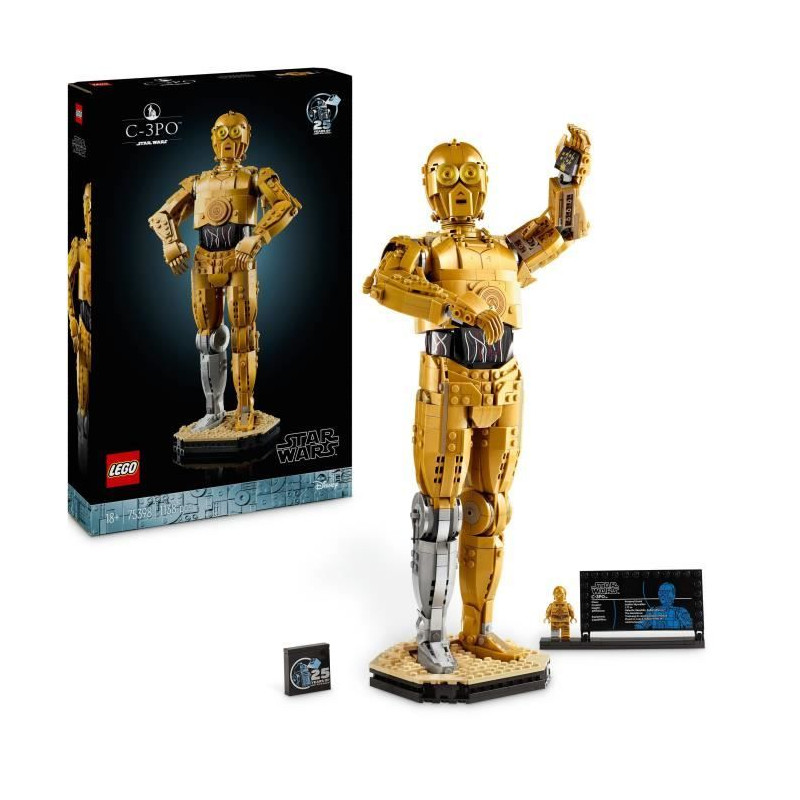 LEGO Star Wars 75398 C-3PO - Figurine de Droide a Construire - Maquette pour Adultes