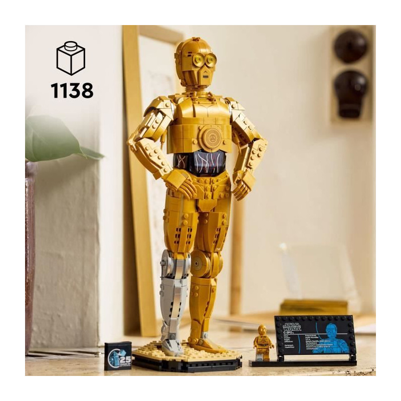 LEGO Star Wars 75398 C-3PO - Figurine de Droide a Construire - Maquette pour Adultes