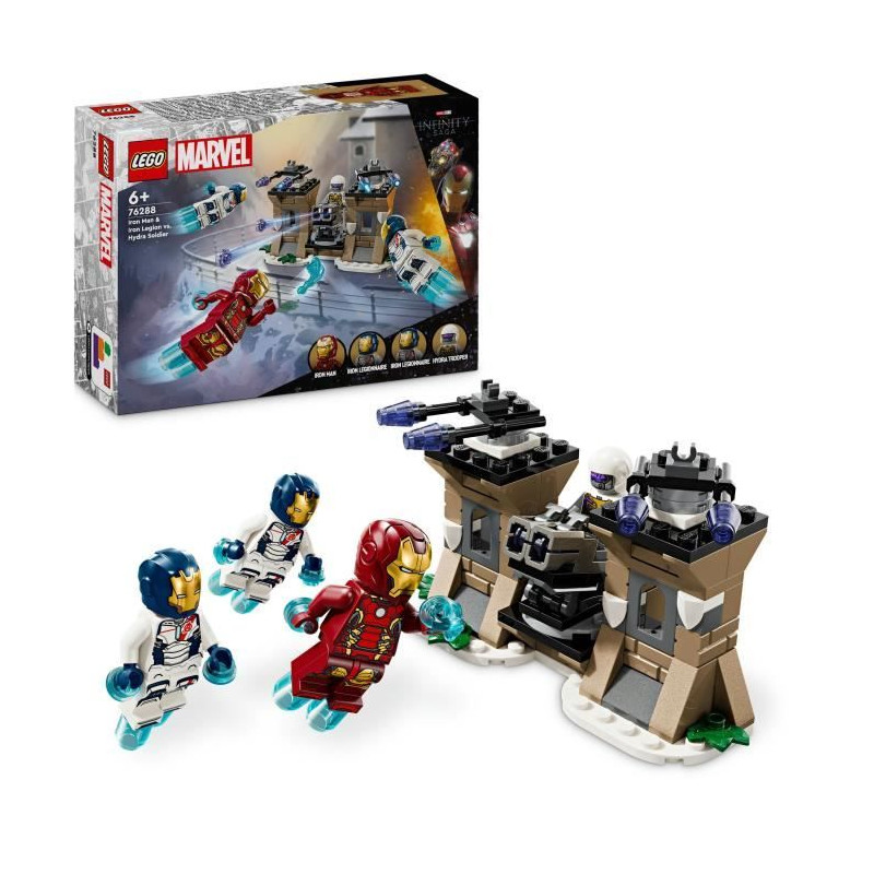 LEGO Marvel 76288 Iron Man et l'Iron Legion contre le soldat de l'Hydra, Set Avengers