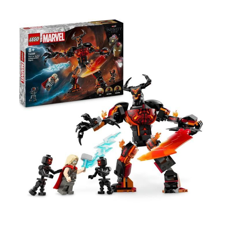 LEGO Marvel 76289 Figurine de Thor contre Surtur a construire, Set de super-héros