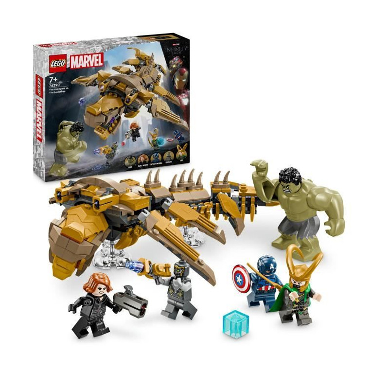 LEGO Marvel 76290 Les Avengers Contre le Léviathan, Set avec minifigurines de super-héros