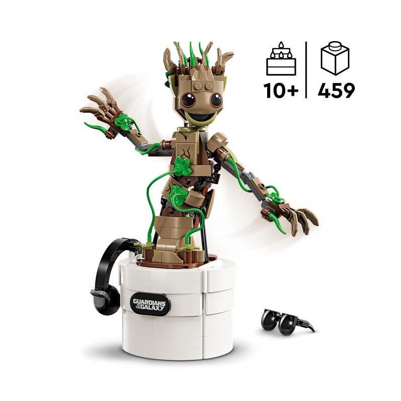 LEGO Marvel 76297 La danse de Bébé Groot, Jouet animé a construire pour enfants