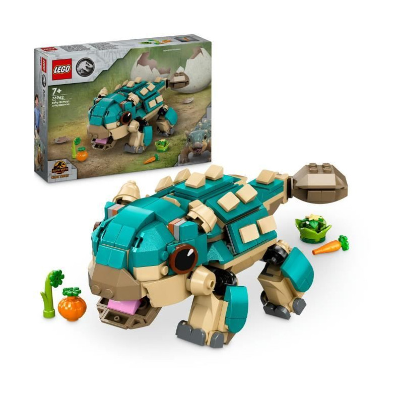 LEGO Jurassic World 76962 Bébé Bumpy, l'ankylosaure - Pour les fans de La Colo du Crétacé