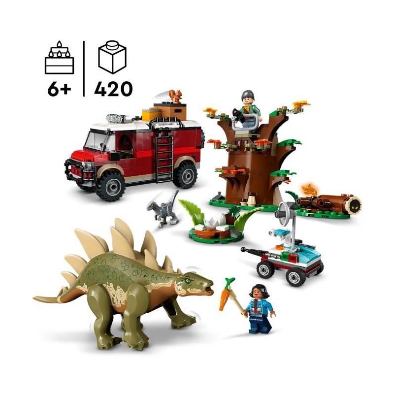 LEGO Jurassic World 76965 Missions dinosaures : la découverte du stégosaure, Jeu éducatif