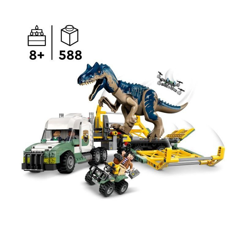 LEGO Jurassic World 76966 Missions dinosaures : le camion de transport de l'allosaure