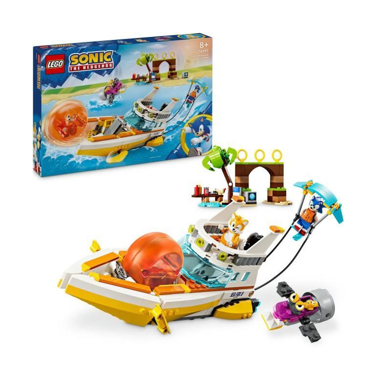 LEGO Sonic the Hedgehog 76997 Le bateau d'aventures de Tails, Jouet interactif