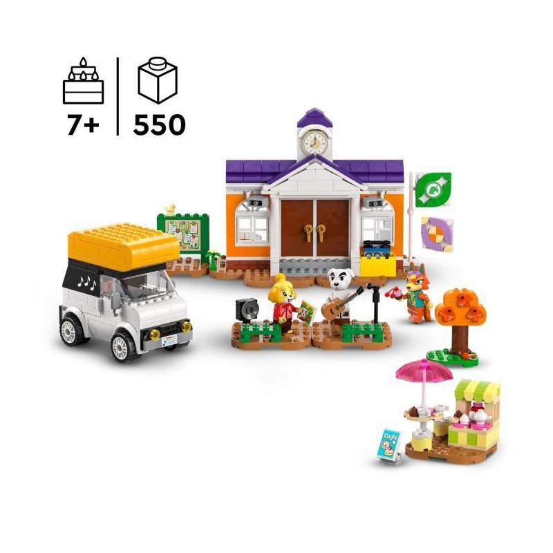 LEGO Animal Crossing 77052 Concert de Kéké sur la Place - Jouet a Construire avec Café