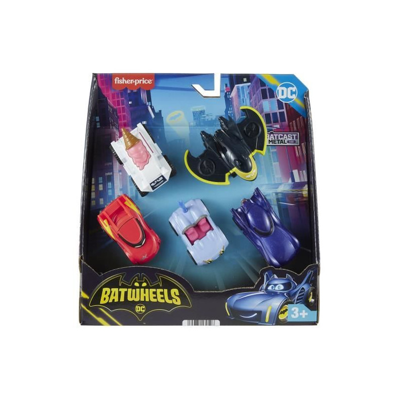 Fisher-Price-Assortiment de Véhicules Batwheels-5 véhicules (1/55) HML20