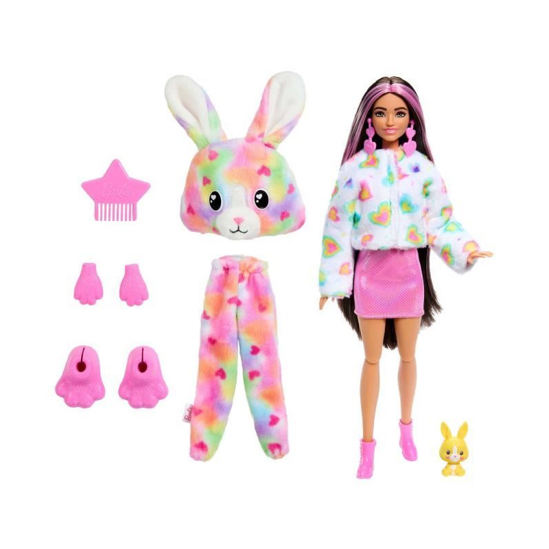 Barbie-Barbie Cutie Reveal-Poupée lapin Reve Coloré avec 10 surprises HRK38