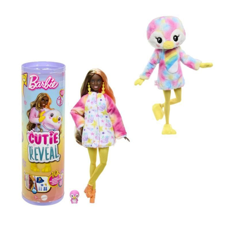 Barbie-Barbie Cutie Reveal-Poupée manchot Reve Coloré et 10 surprises HRK40