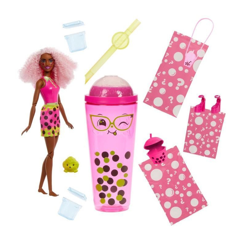 Barbie-Pop Reveal-Poupée parfumée série Bubble Tea avec accessoires HTJ20